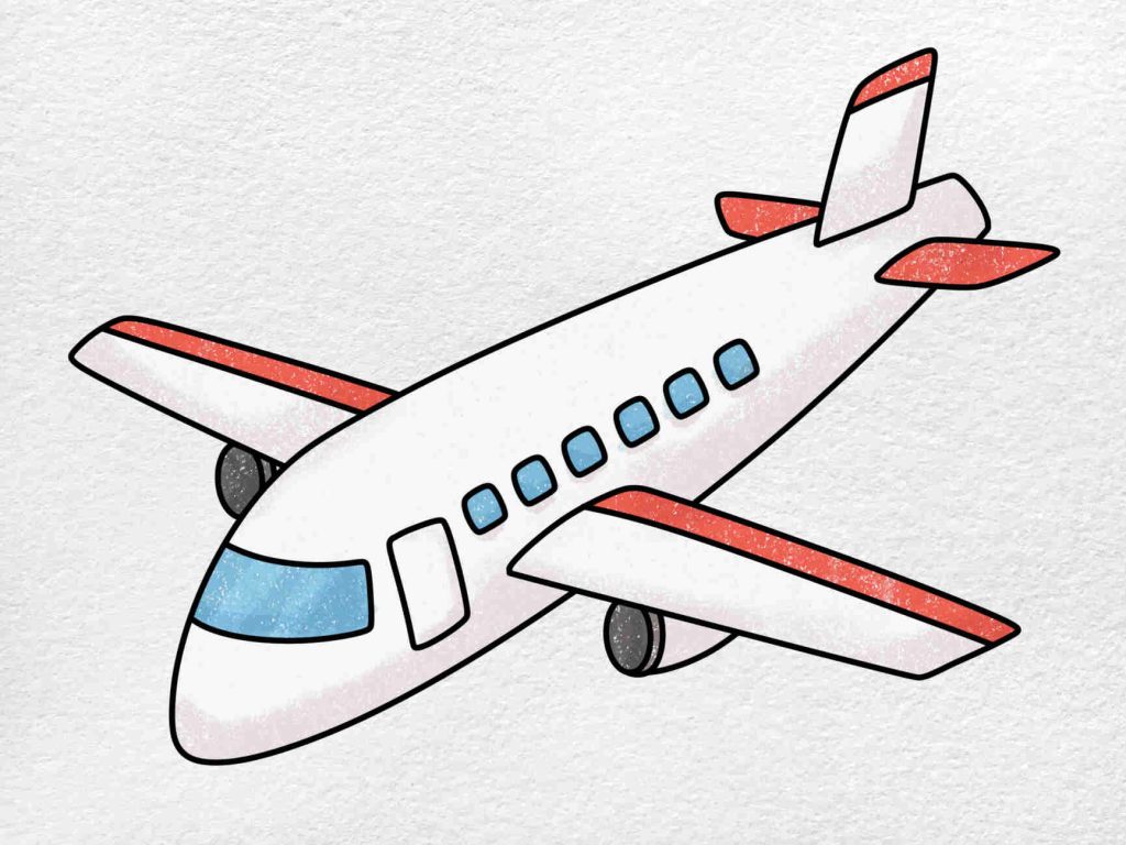 Home draw an airplane 1024x768